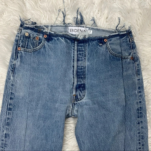 New EB Denim Vintage Levi’s 501 Bandless Jean Distress Light Wash NWT Women’s 29 - Picture 6 of 16